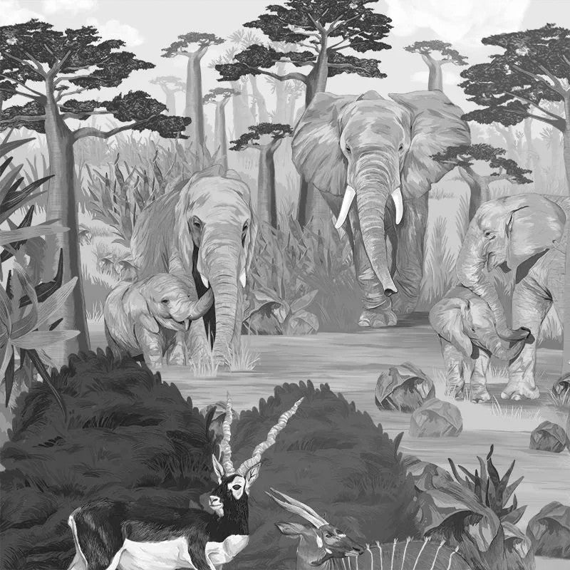 Wonderful Wilds Gray Wallpaper