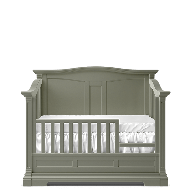Imperio Convertible Crib Solid Back by Romina Furniture Baby Safe