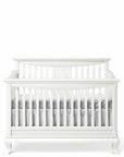 White Wood Open Back Convertible Crib