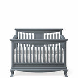 Grey Wood Convertible Crib Open Back