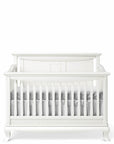 White Solid Wood Convertible Crib Solid Back