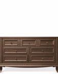 7 Drawers Double Dresser Solid Wood