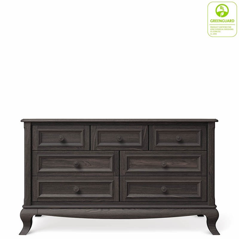 Antonio Double Dresser by Romina Furniture | Solid Wood Baby Furniture | Non-Toxic Finish Albero Puro / Celtic Knot - Bronze Antonio Double Dresser by Romina Furniture | Solid Wood Baby Furniture | Non-Toxic Finish Albero Puro / Celtic Knot - Bronze