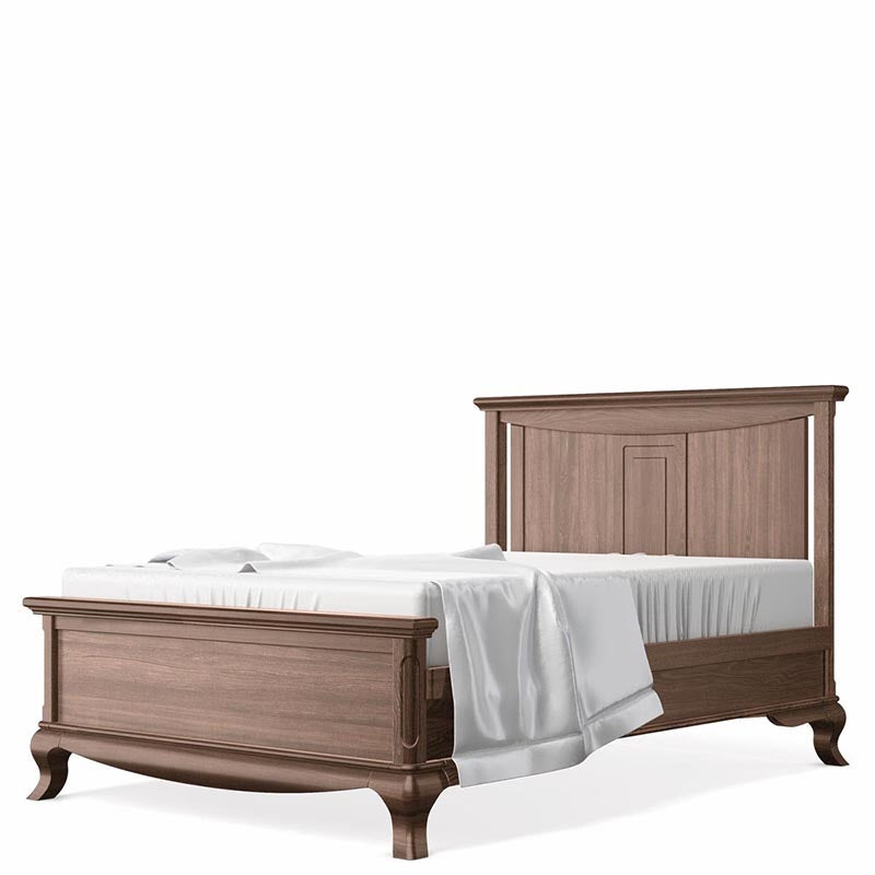 Full Bed with Solid Panel Solid Wood Furniture Organic Finish