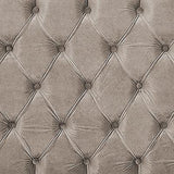 Tufted Panel Beige Velvet Non-Toxic