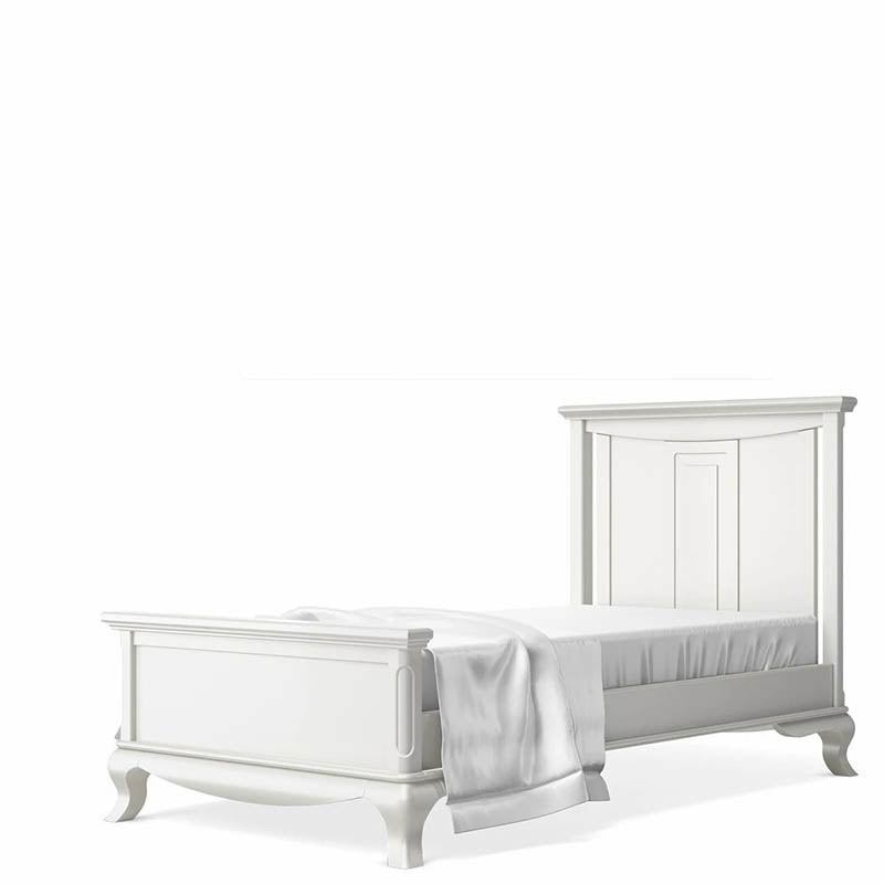 White Wood Twin Bed Solid Wood