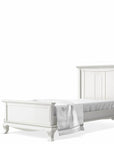 White Wood Twin Bed Solid Wood
