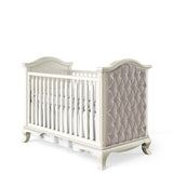 Classic Crib Solid Wood Tufted Beige