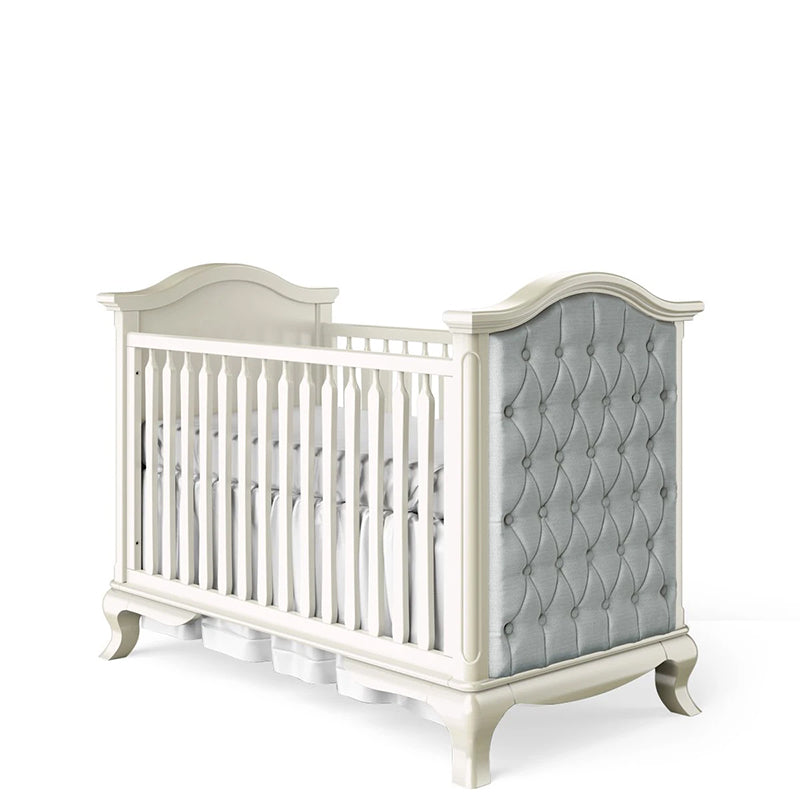 Romina Cleopatra Classic Crib Tufted Sides Bianco satinato