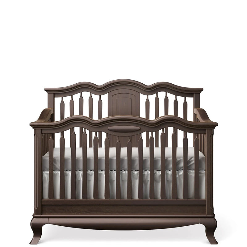 Brown Convertible Crib Solid Wood