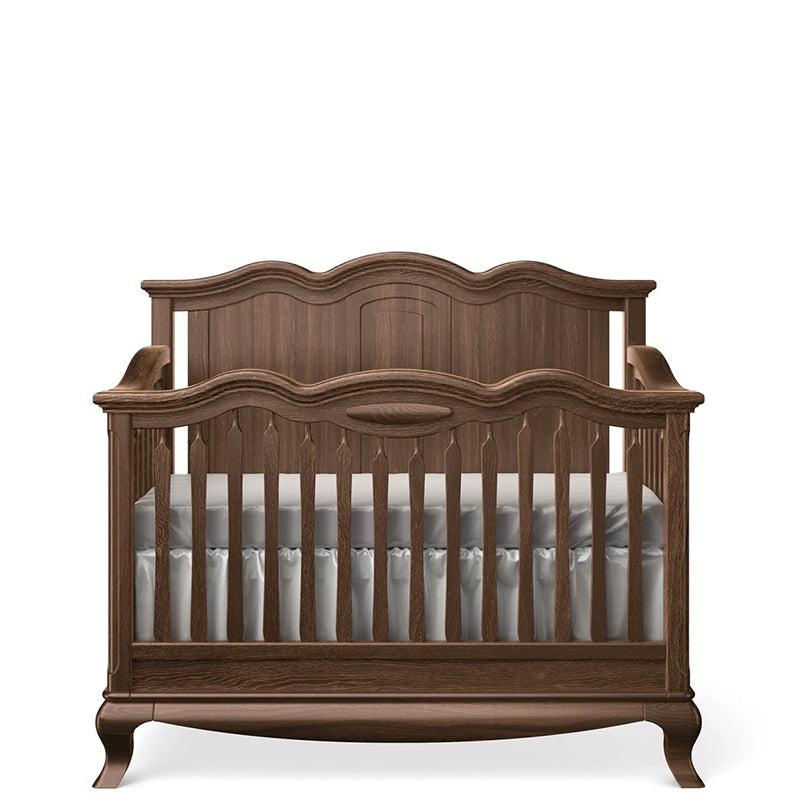 Solid Back Convertible Crib Wood Color