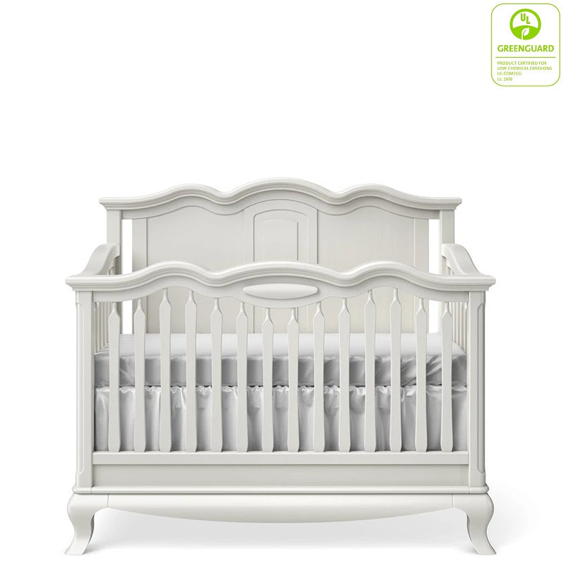 Convertible Crib in Solid White with Solid Back