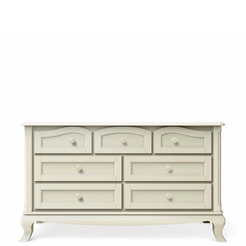 Double Dresser Bianco Satinato Solid Wood