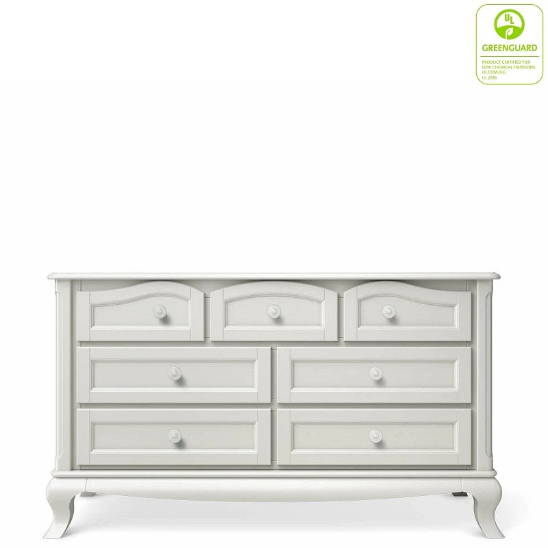 Solid Wood Double Dresser in Solid White