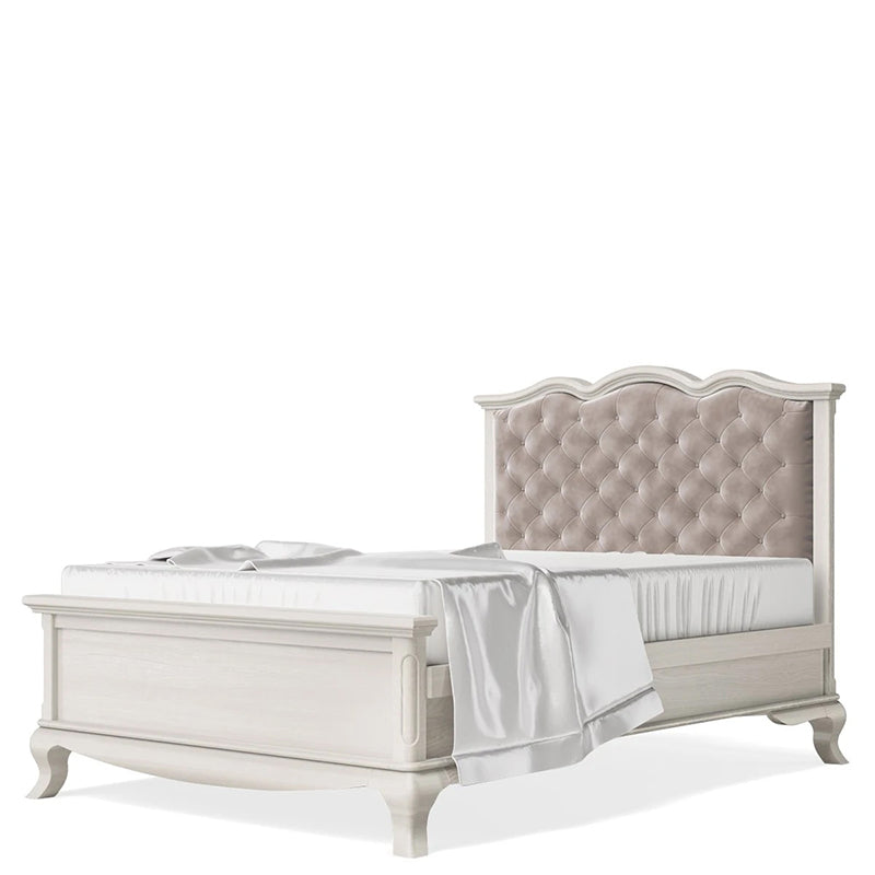 Tufted Bed Solid Wood