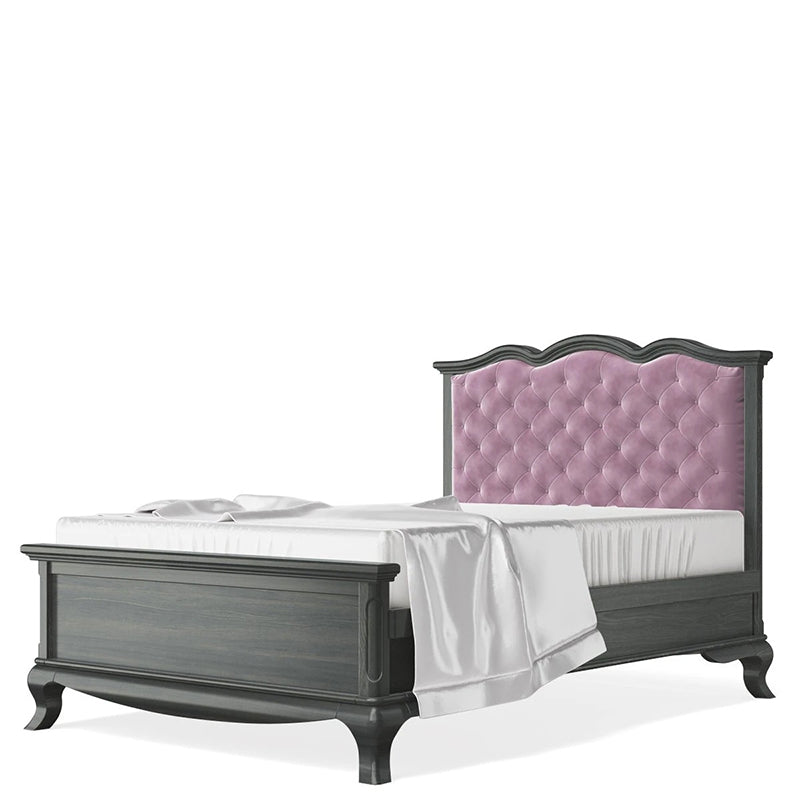 100% Solid Wood Tufted Bed