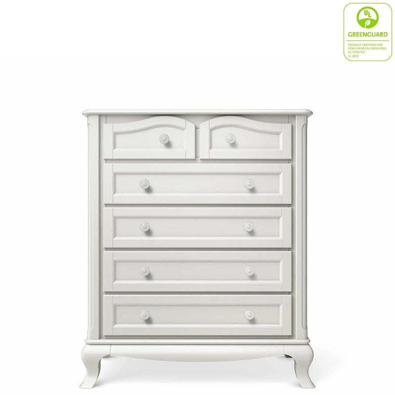 Tall Chest Solid Wood in Solid White