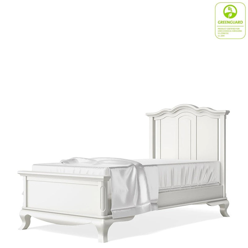 Solid Wood Twin Bed in Solid White