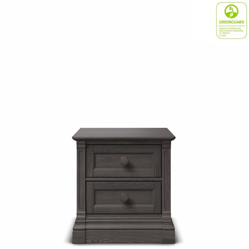 Wood Nightstand With Drawers