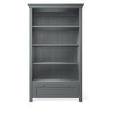 Washed Gray Bookcase Solid Wood Furniture Non-Toxic Finish