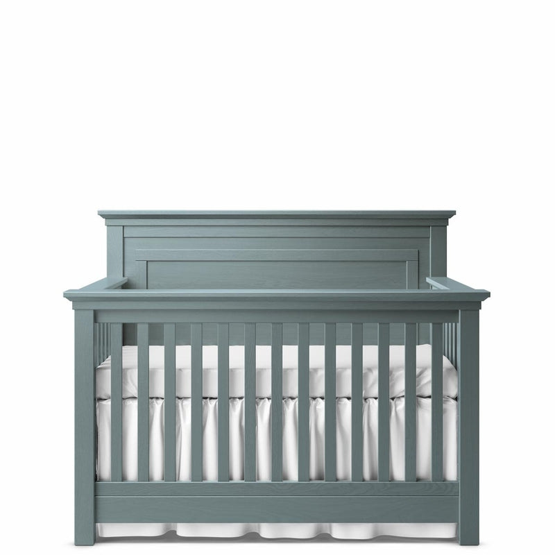 Washed Grey Convertible Crib Solid Wood Baby Safe