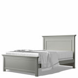 Vintage Gray Full Bed with Solid Back Luxury Furniture
