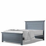 Solid Back Full Bed Color Gray Luxury Bedroom Furniture