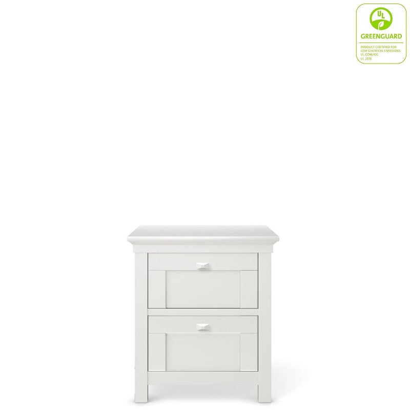 Solid Wood Nightstand Color White 