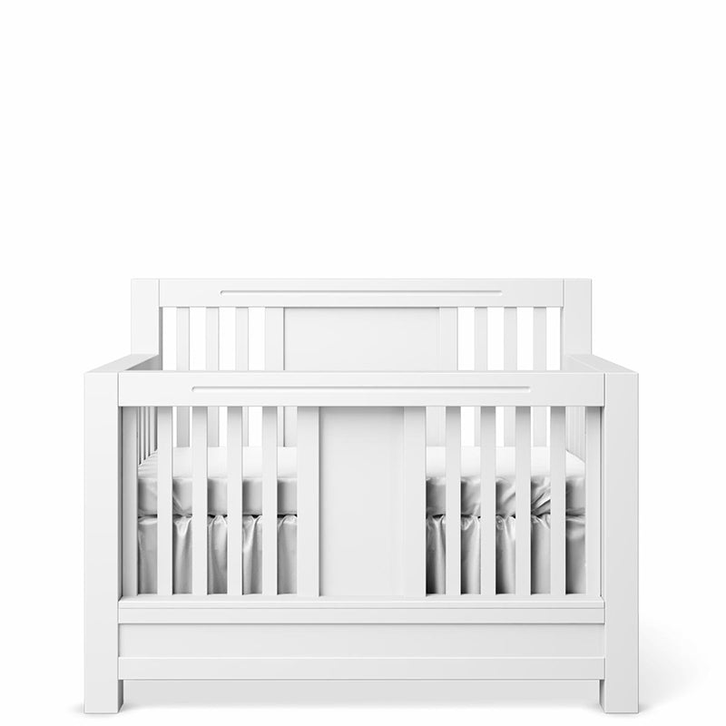 White Convertible Crib 100% Solid Wood Organic Finish