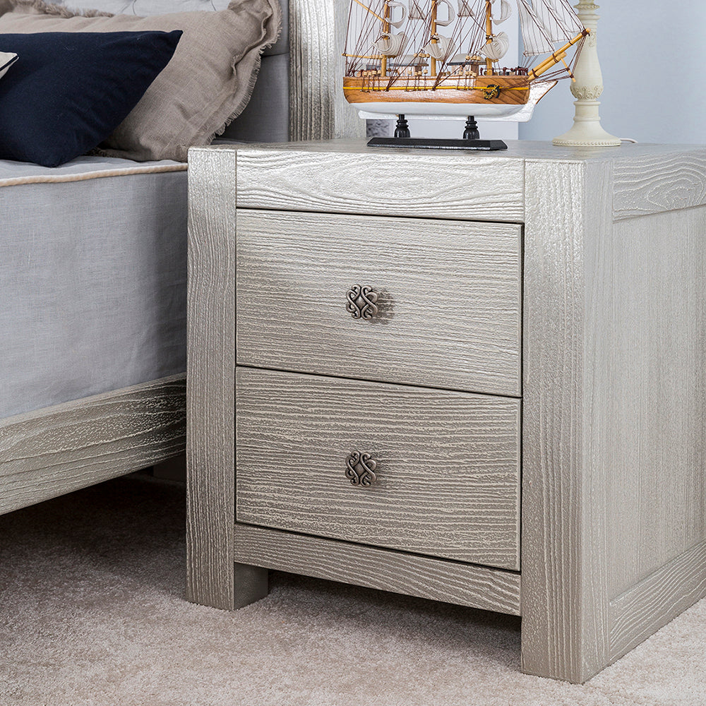 Beech Wood Nightstand Modern Furniture